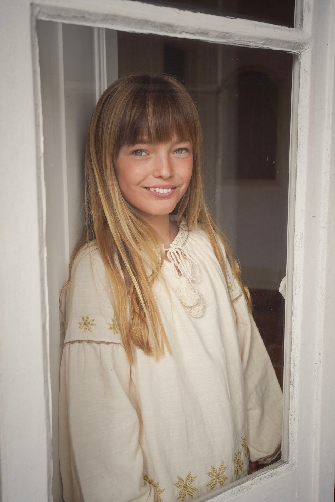 Blouse Folk Ecru