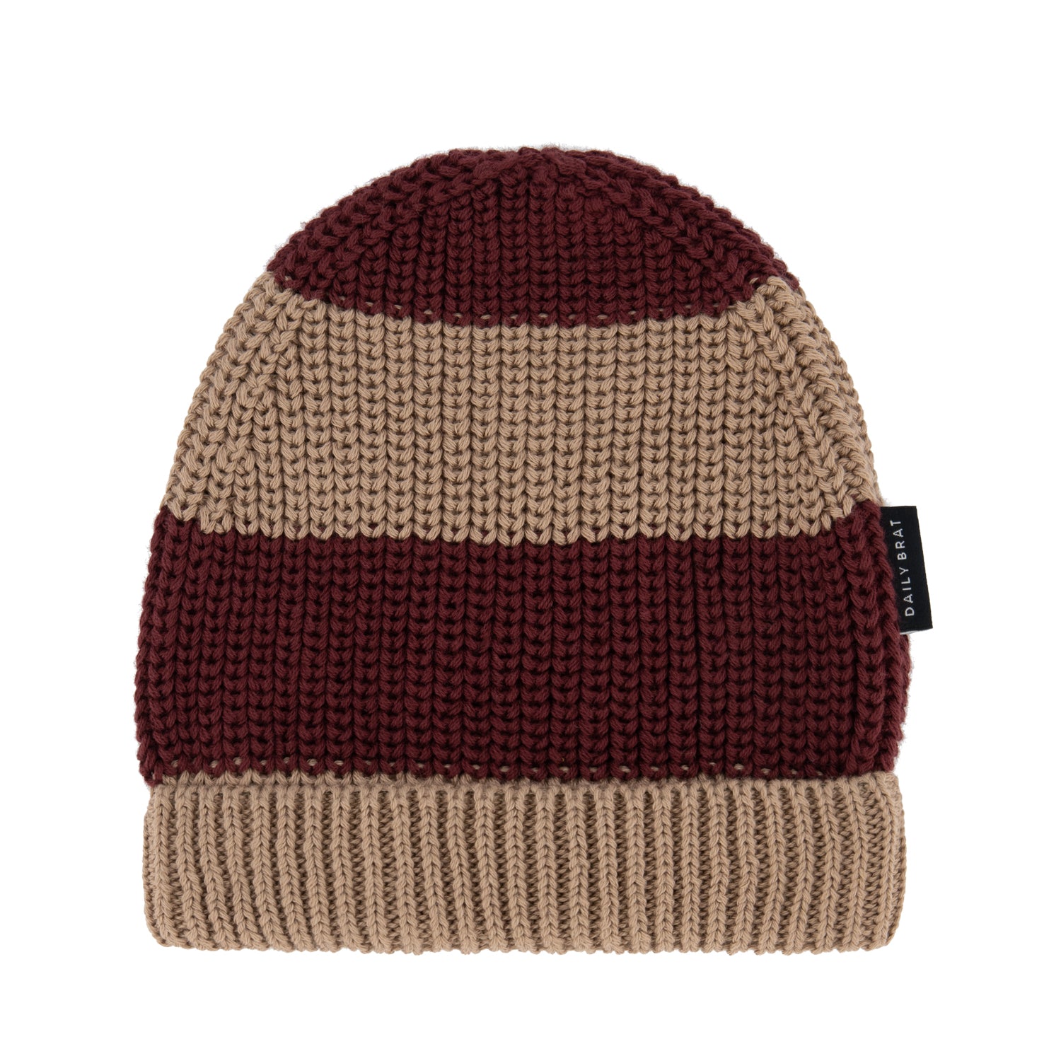Hat Elliot Striped Knitted Pecan