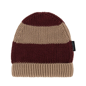 Hat Elliot Striped Knitted Pecan