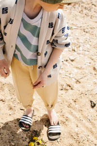 Cardigan Jacquard Oat Monogram
