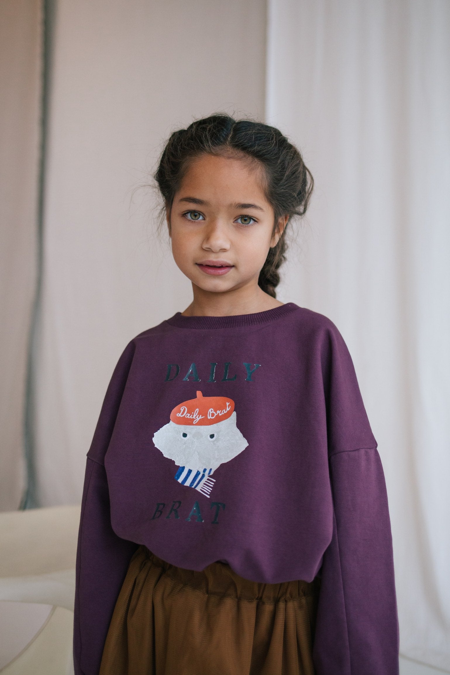 Sweater Craby Cat Soft Purple