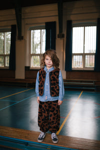 Vest Fluffy Teddy Leopard
