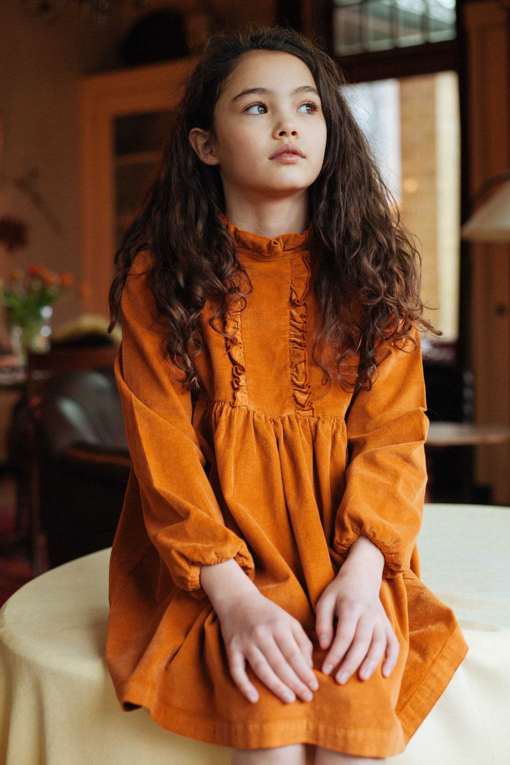 Dress Winnie Corduroy Spicy Almond