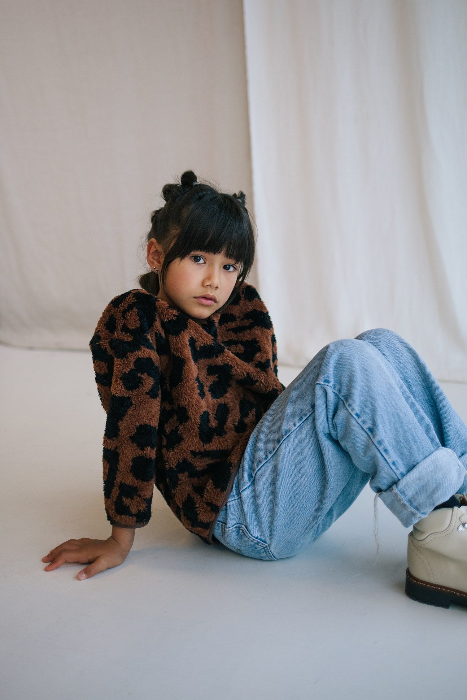 Sweater Fluffy Teddy Leopard