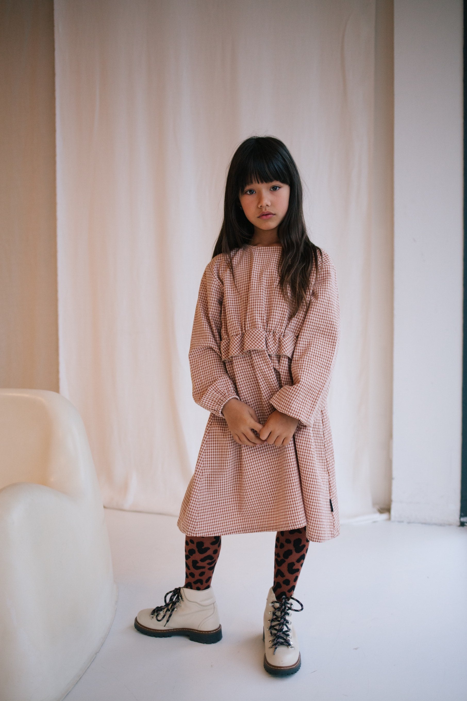 Dress Orion Argile Check