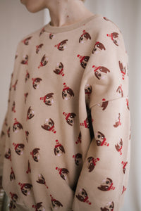 Sweater Quirky Dog Soft Sand