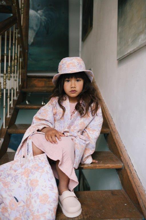 Kimono Jacquard Flower Rosy Lilac
