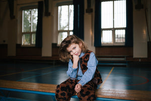 Vest Fluffy Teddy Leopard