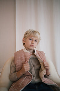 Vest Padded Bomber Orion Argile Check
