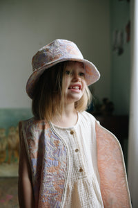 Vest Reversible Mom Jacquard Flower Rosy Lilac