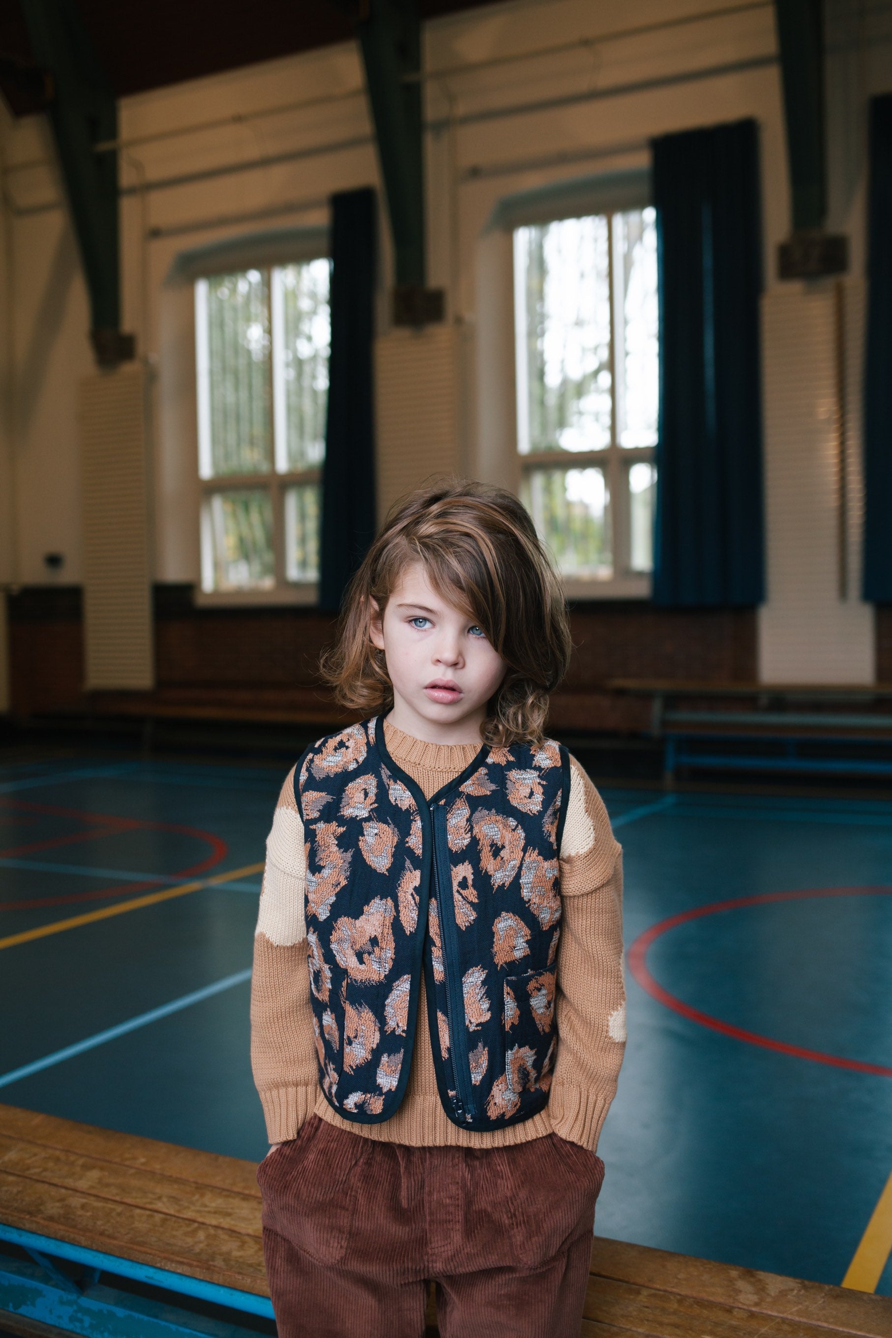 Vest Flecked Leopard Navy