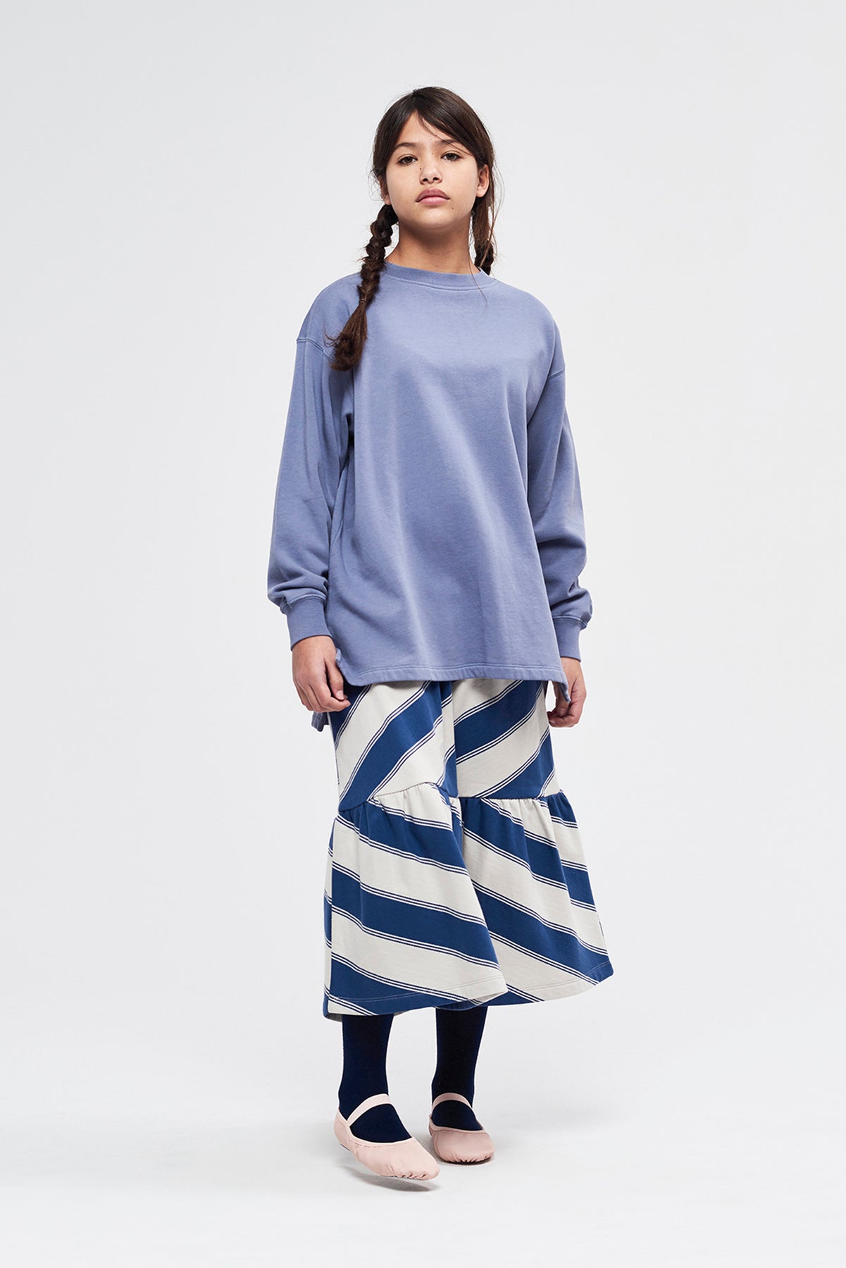 Skirt Frill Birch Indigo Stripe