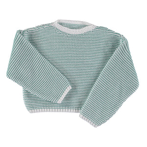 Cardigan Knit Sage White
