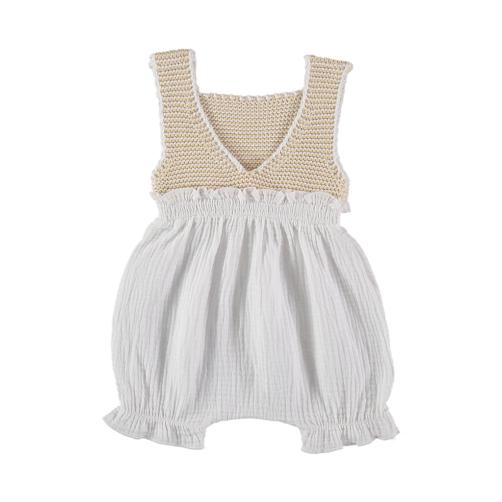 Combi Romper Knit Vanilla White