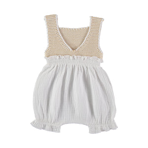 Combi Romper Knit Vanilla White
