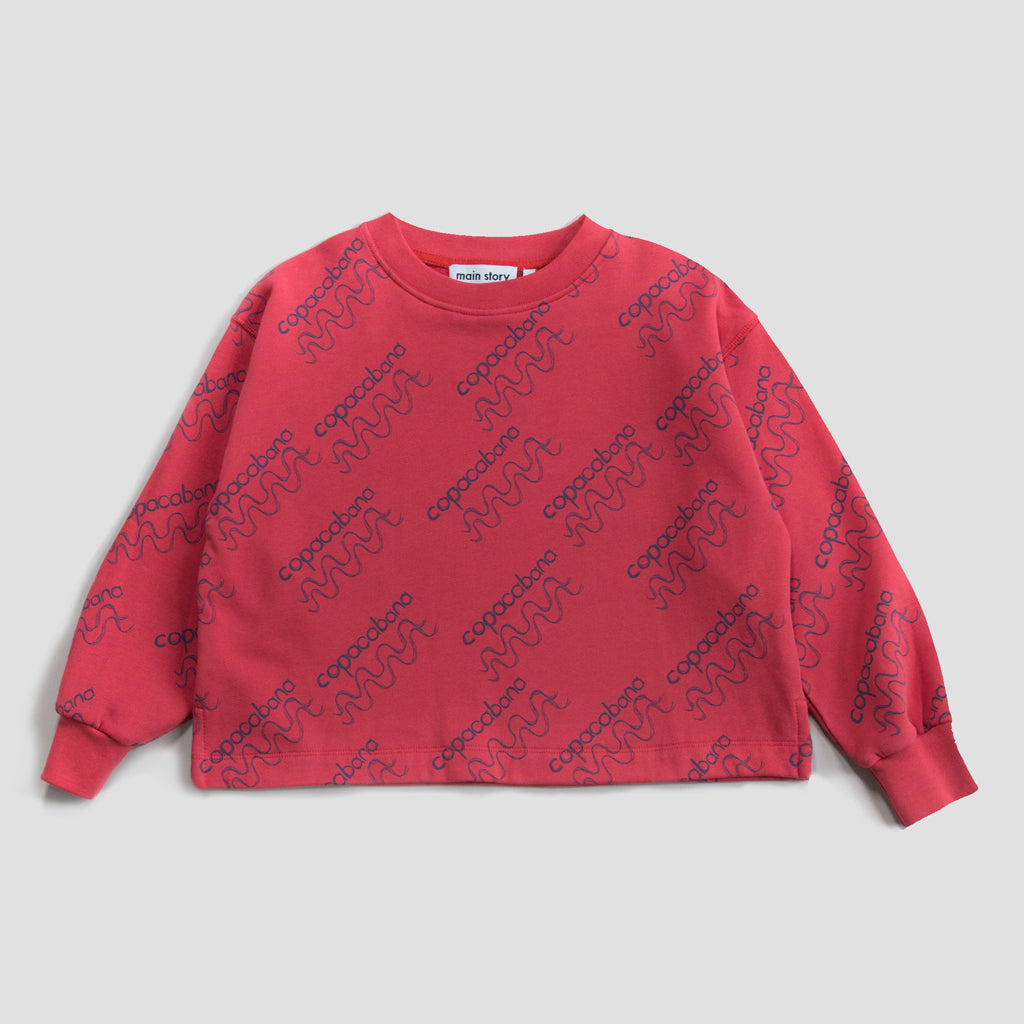 Sweatshirt Cropped Cranberry Copacabana