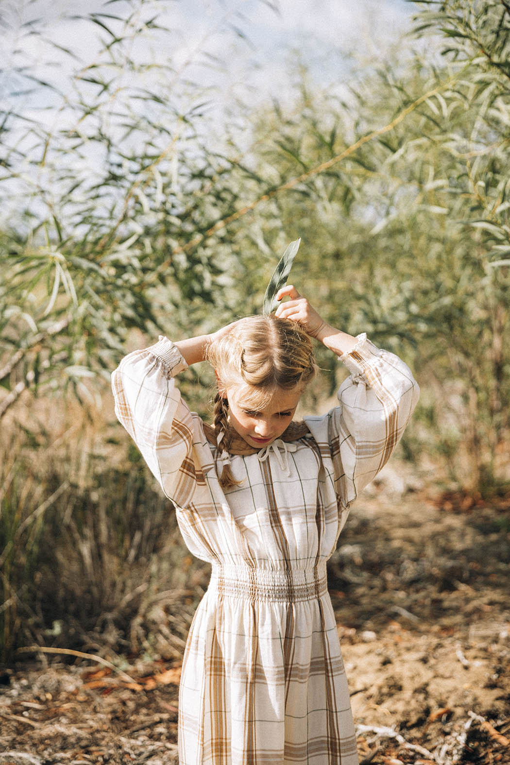 Dress Smocked Mona Chenille Check
