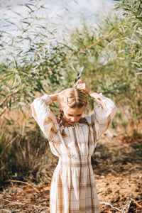 Dress Smocked Mona Chenille Check