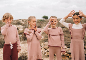 Turtleneck Sweater Knit Old Rose