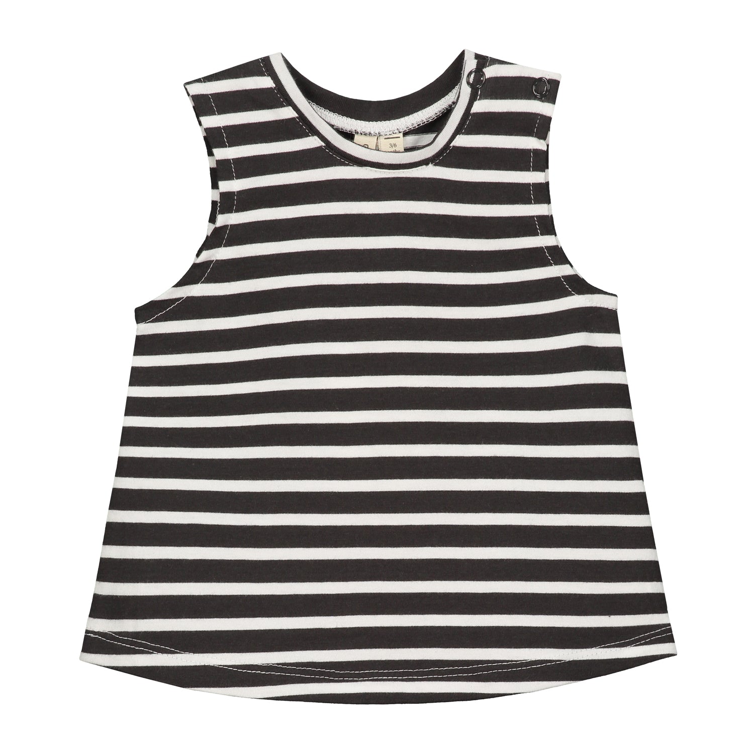 Tanktop Baby Nearly Black White Stripes