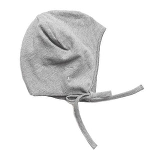 Hat With Strings Grey Melange