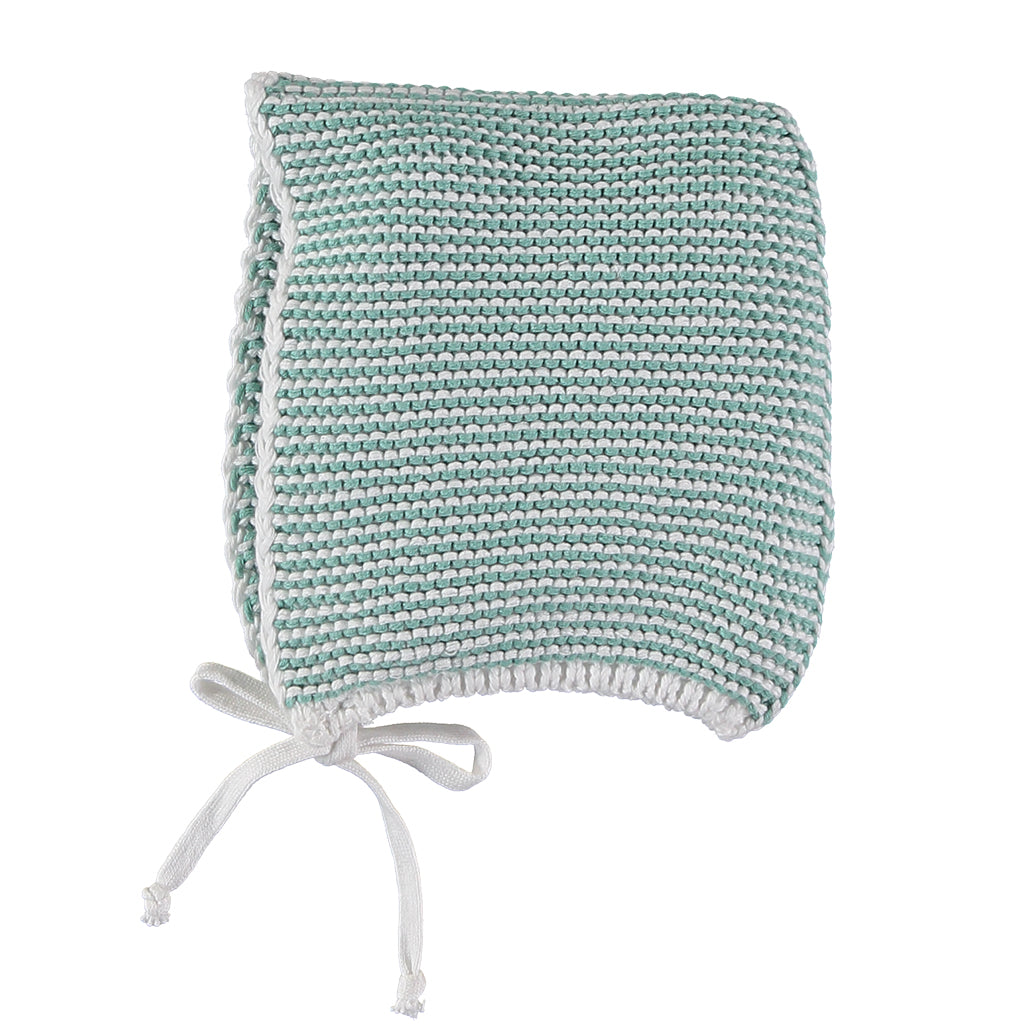 Bonnet Pixie Knit Sage White
