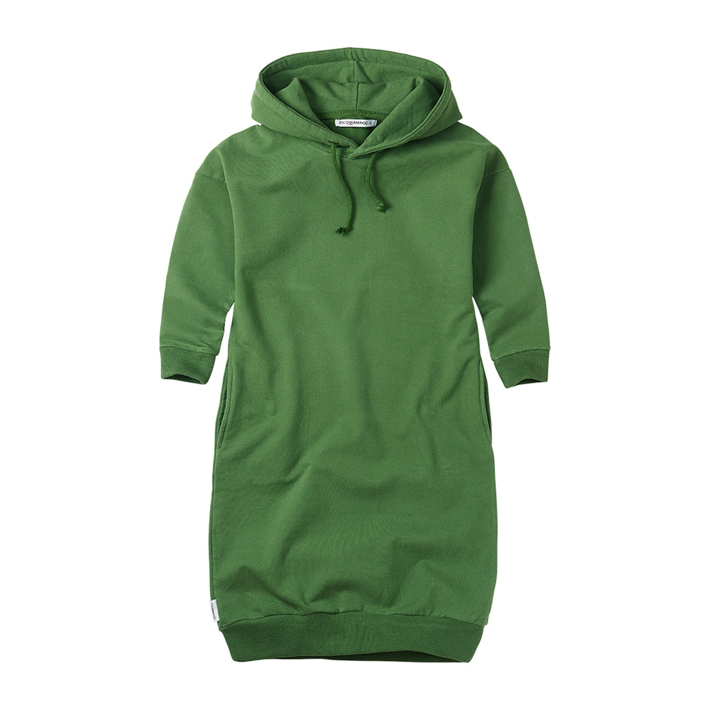 Hooded Sweater Dress Moss Green