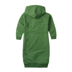 Hooded Sweater Dress Moss Green