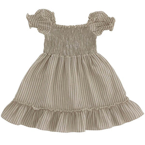 Dress Smocked Sandy Stripes