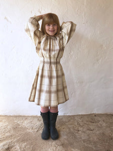 Dress Smocked Mona Chenille Check