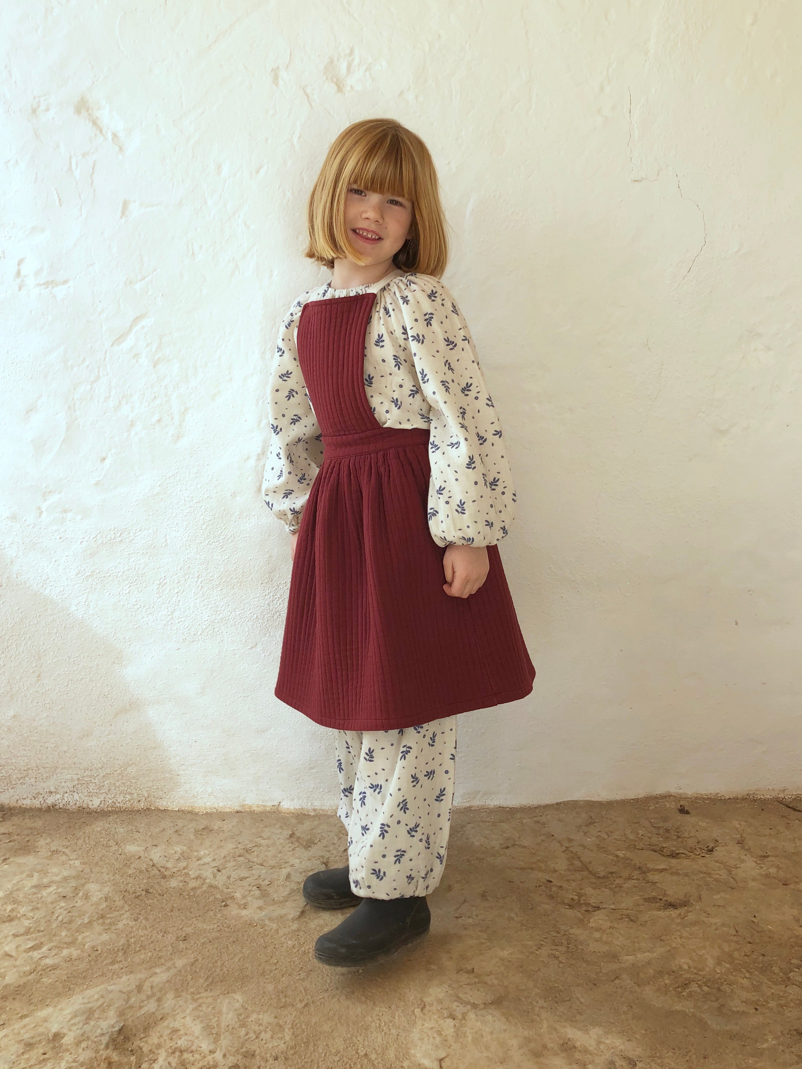 Apron Quilted Berry Red