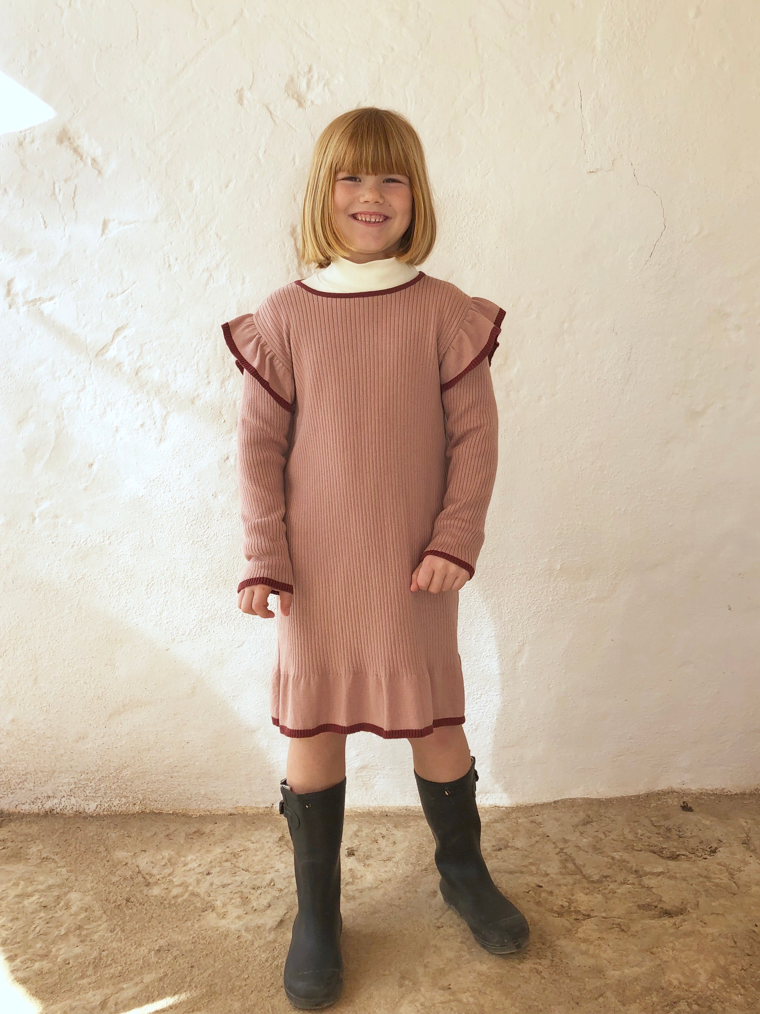 Dress Knit Lia Old Rose Across the Street Dress Knit Lia Old Rose Across the Street