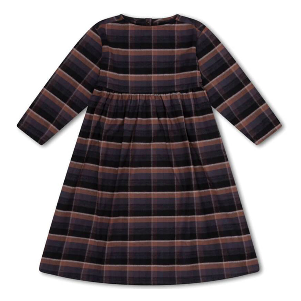 Midi Dress Inky Brown Check