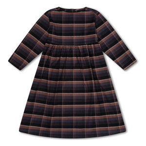 Midi Dress Inky Brown Check