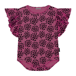 Bodysuit Ivy Ruffle Fuchsia Rose