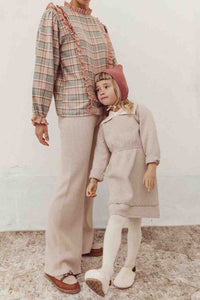 Pants Knit Rib Natural Woman