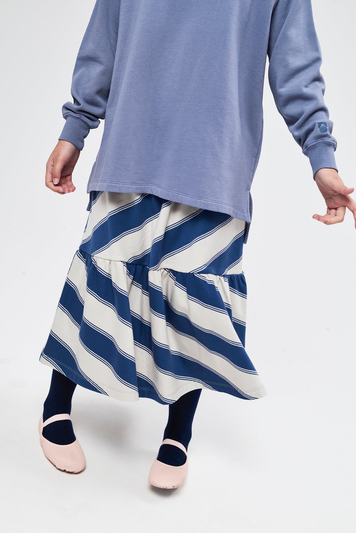 Skirt Frill Birch Indigo Stripe