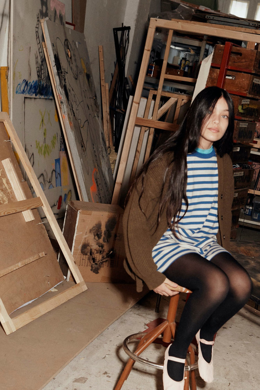 Dress Tee Longsleeve Birch Ultramarine