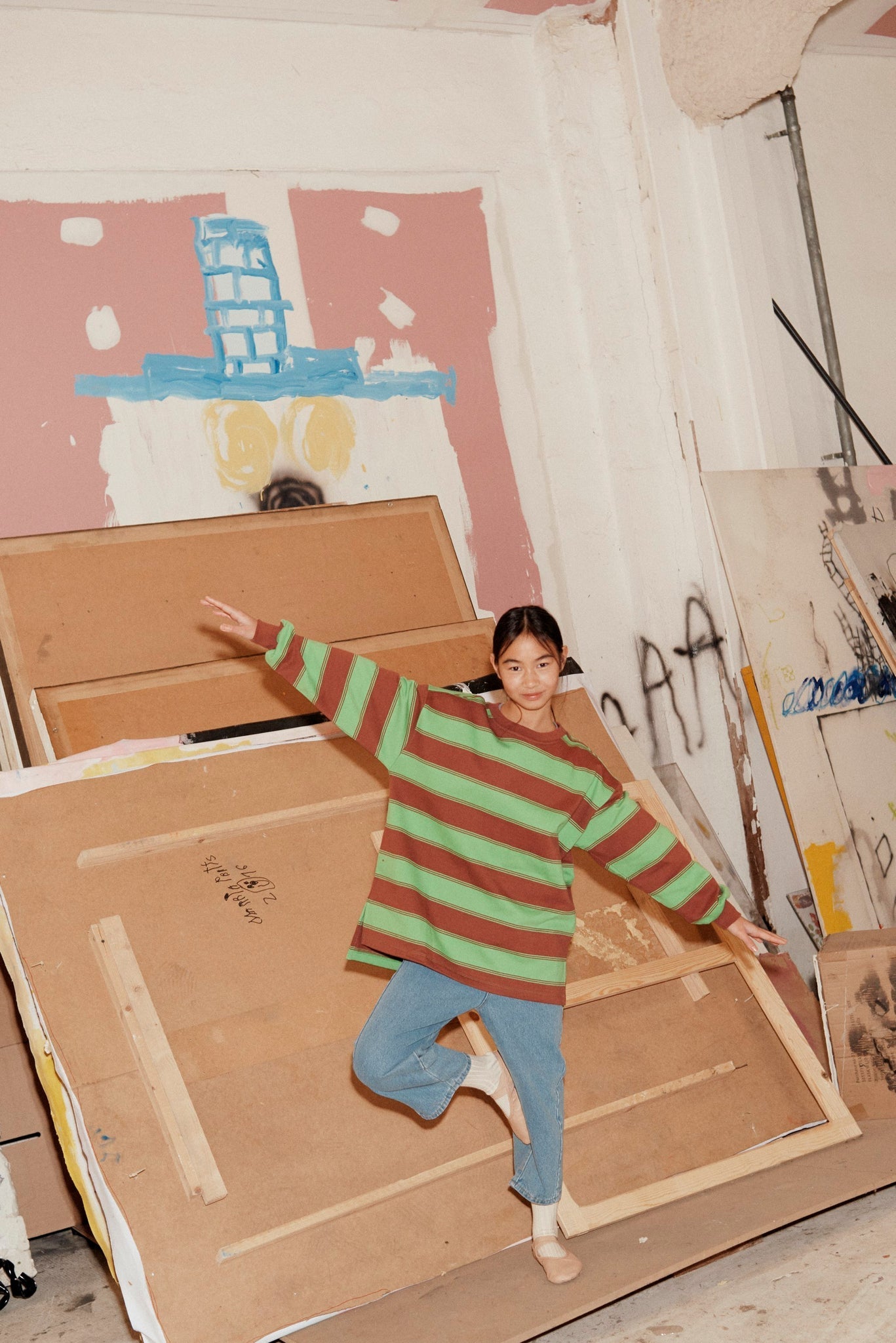 Sweatshirt Oversized Chocolate Green