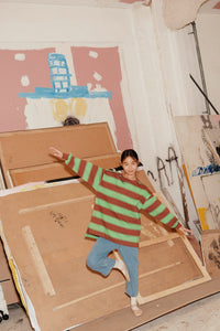 Sweatshirt Oversized Chocolate Green