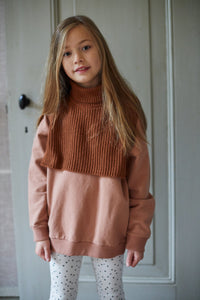 Collar Knit Burnished Leather