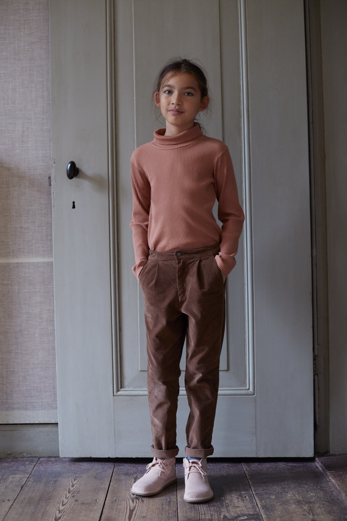 Chino Corduroy Burnished Leather
