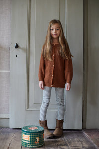 Cardigan Knit Burnished Leather