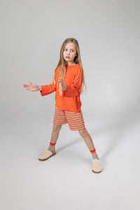 Short Coral Stripe
