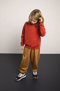 Sweatpants Oversized Grid Dun