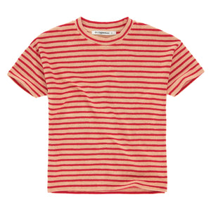 T-shirt Oversized Toweling Stripe Pomegranate