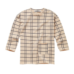 Longsleeve Oversized Grid Buttercream