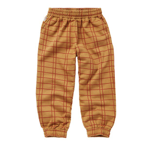 Sweatpants Oversized Grid Dun