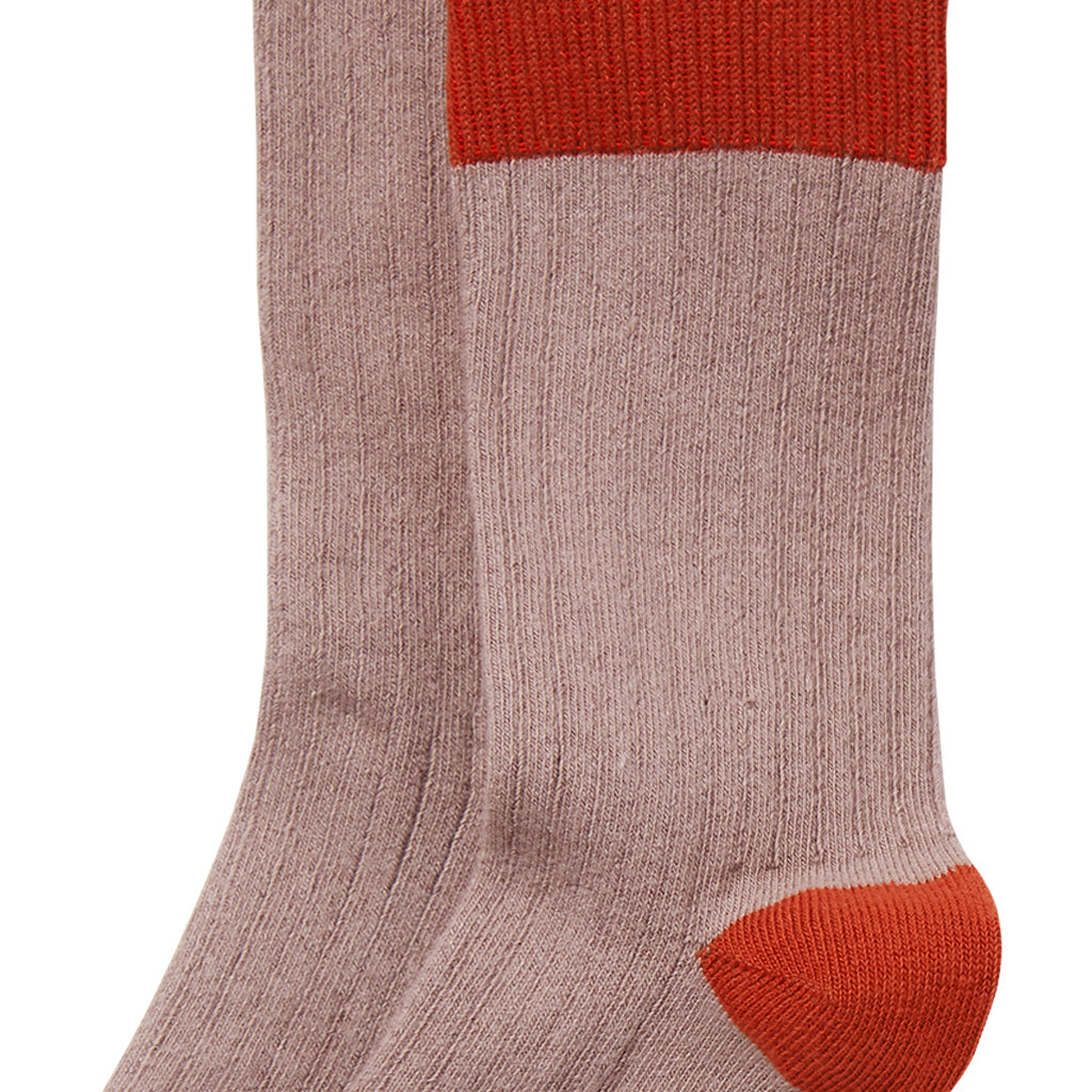 Socks Bi-Color Rose Grey/Rose Hip