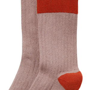 Socks Bi-Color Rose Grey/Rose Hip